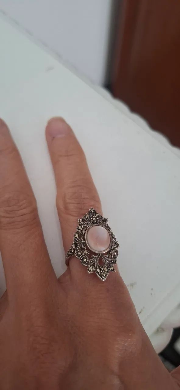 Anel de Prata Com Pedra - Foto 3
