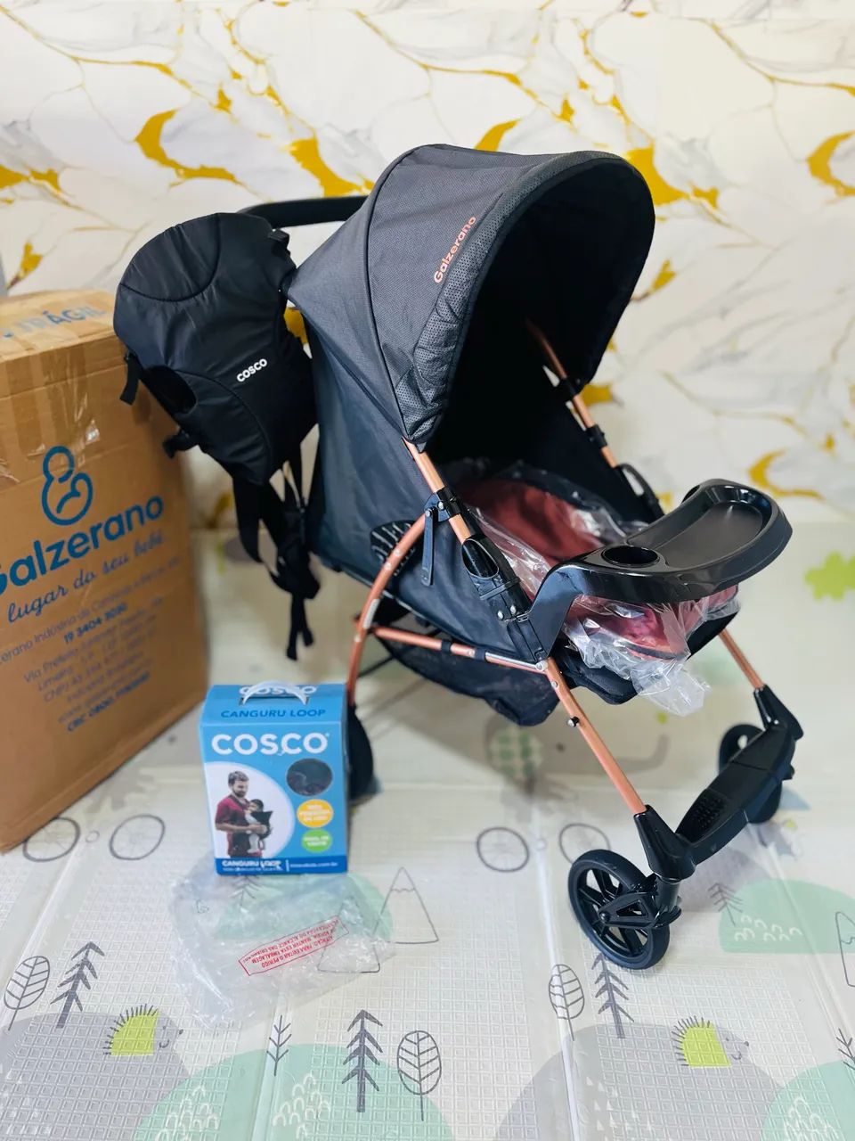 Carrinho de bebê + canguru brinde GALZERANO ROMANO 26 - Foto 4
