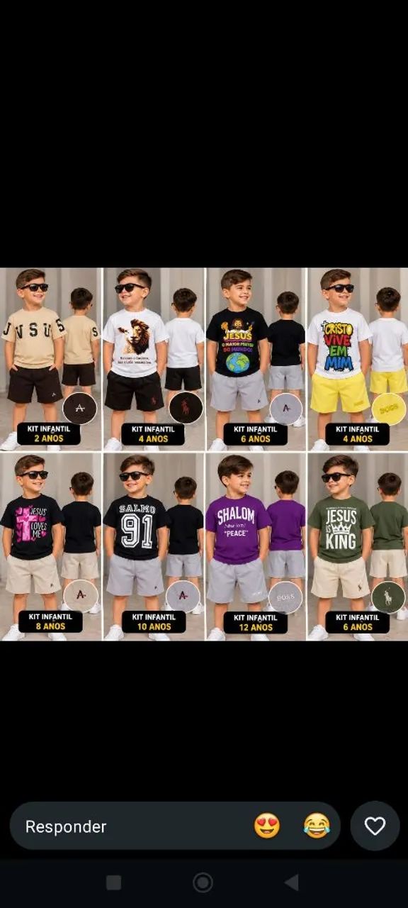 conjunto infantil de 2 a 12 anos - Foto 2