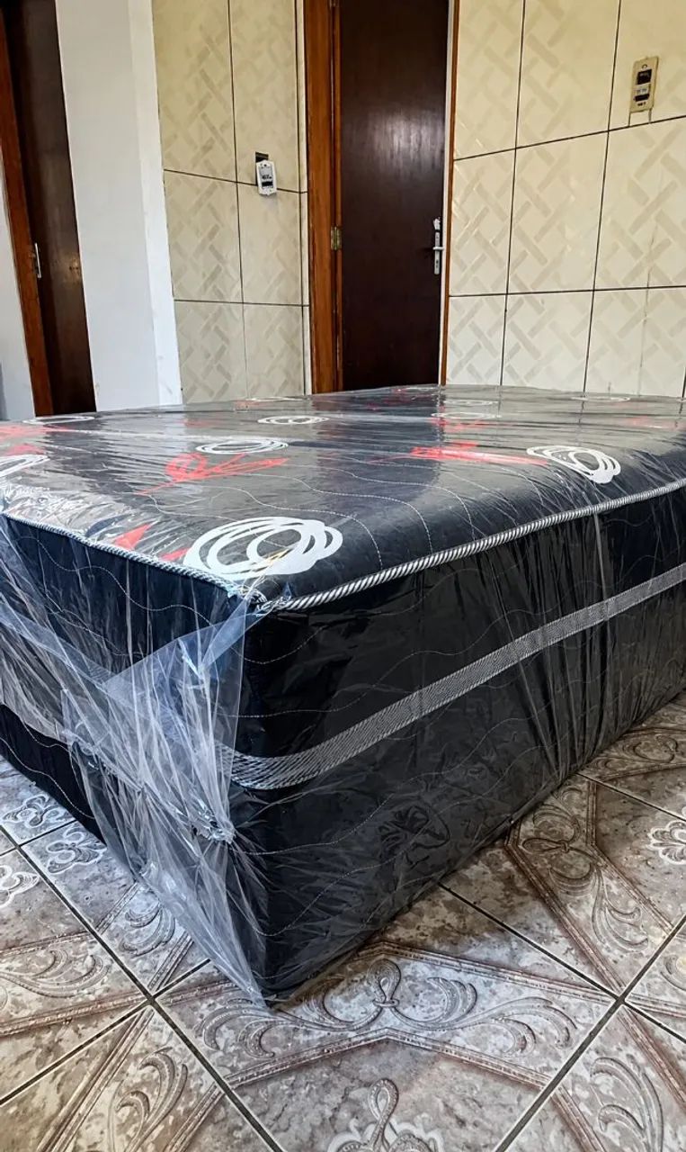 Cama box casal - Espuma 14cm + Frete grátis 