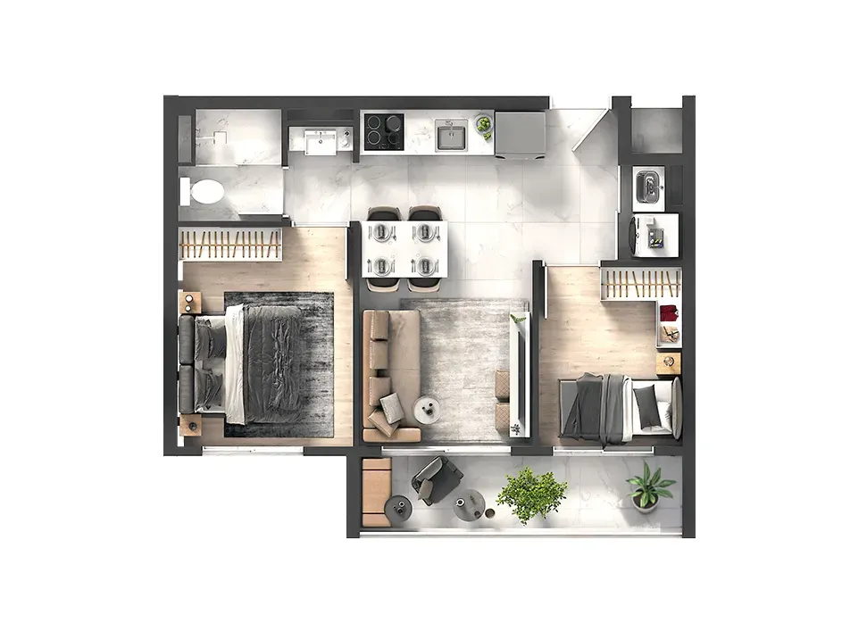 PLANTA 41m²