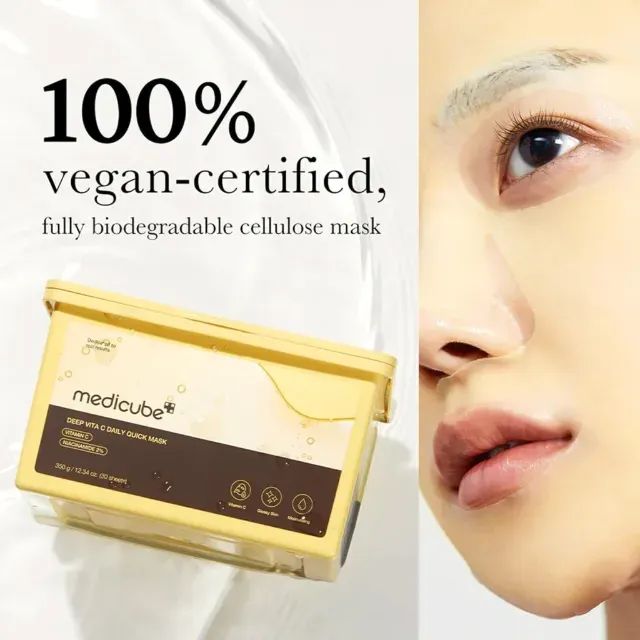 Máscaras faciais Medicube Deep Vita C Daily Quick - 30 folhas - Foto 3