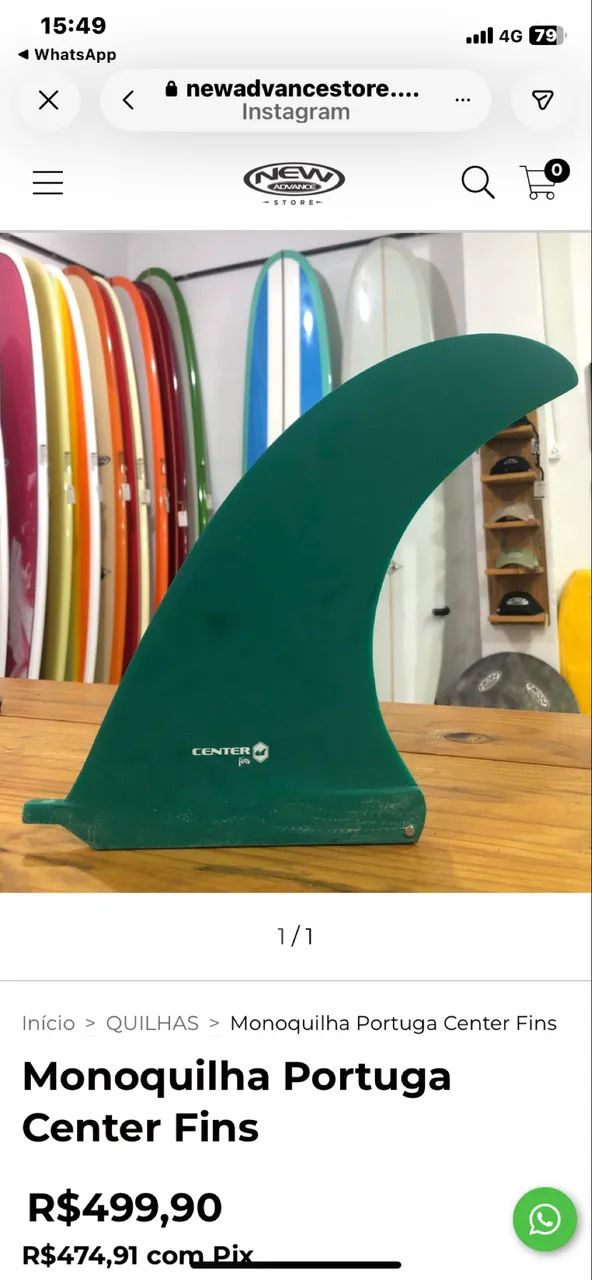 Quilha de longboard  - Foto 5
