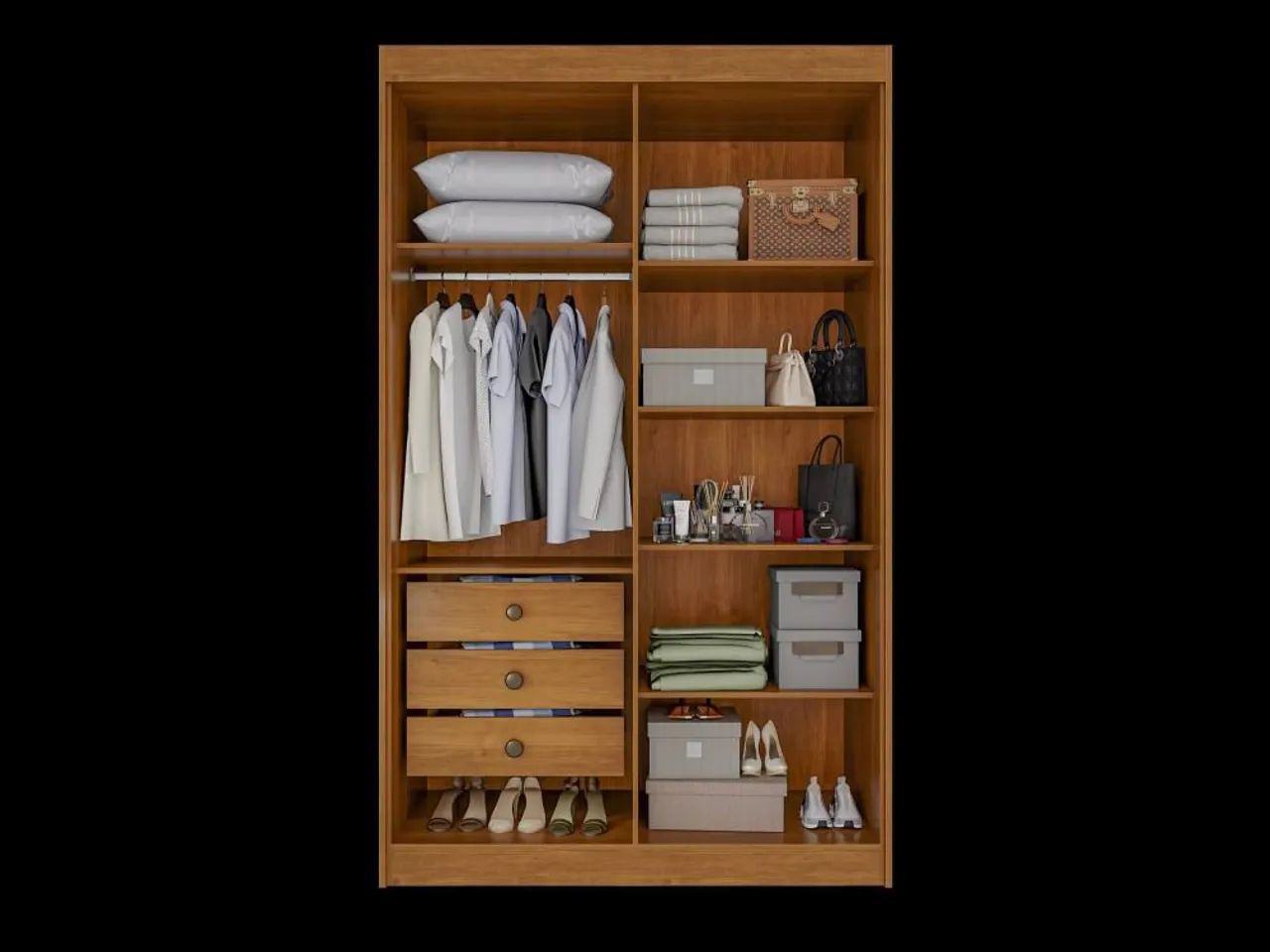 Guarda roupa de solteiro 4 portas 100% mdf - Foto 2