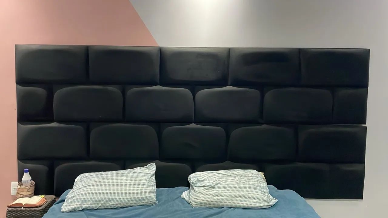 Cama king Size + colchão + baú + cabeceira  - Foto 3