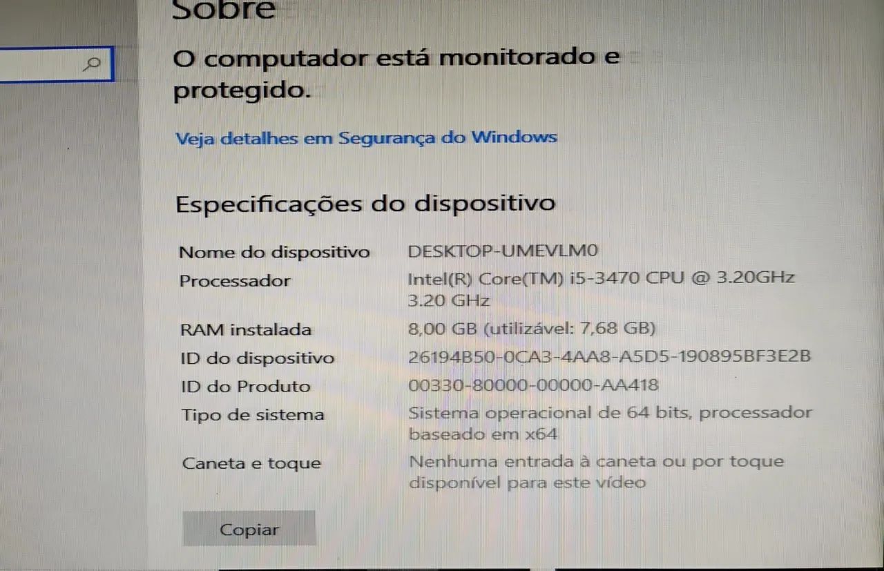PC i5 CORE + Tela