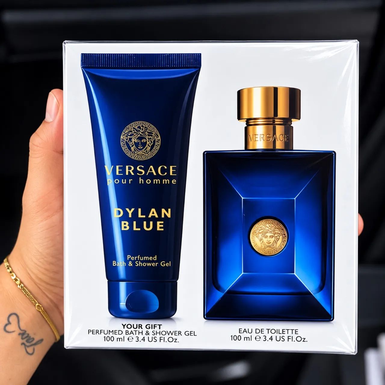 Kit Versace Dylan blue perfume + creme 100ml