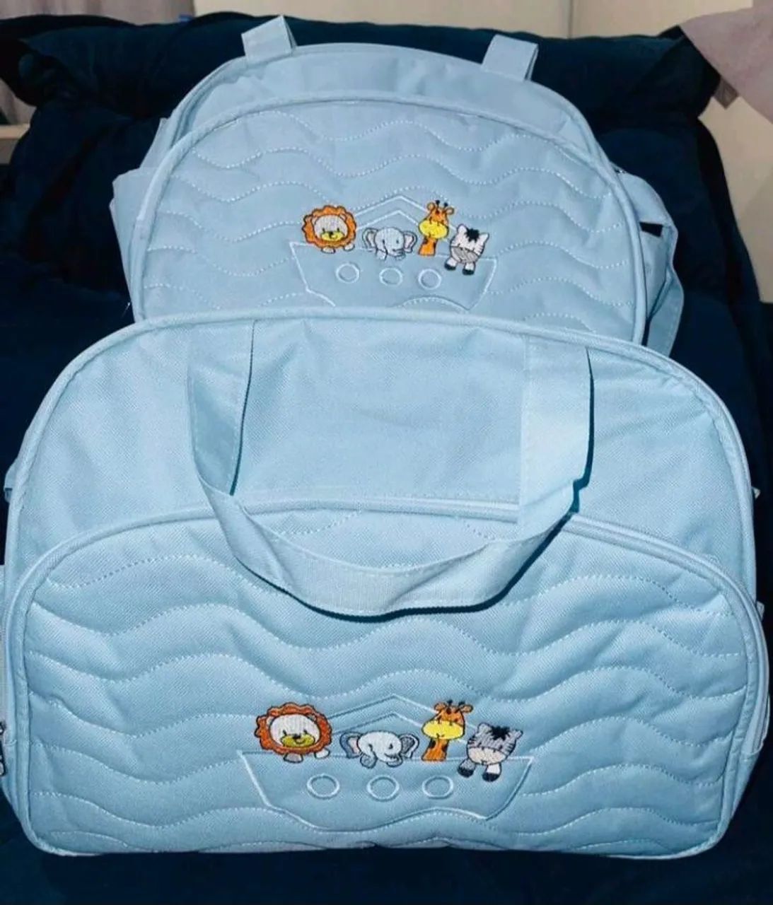 Kit bolsa maternidade azul claro