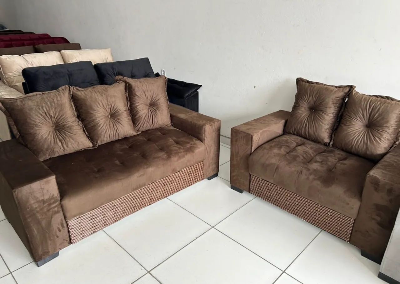 Conjunto 2 e 3 lugares com almofadas  - Foto 2