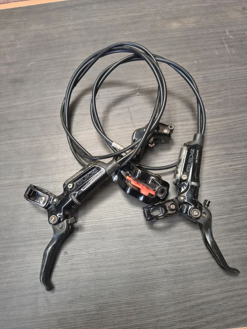 Freio Sram ultimate 4 pistão Guide titânio carbono