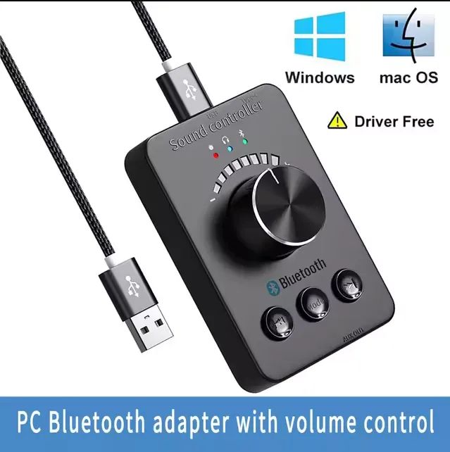 Controle de Volume USB para PC com adaptador Bluetooth [PARA VENDER RÁPIDO]