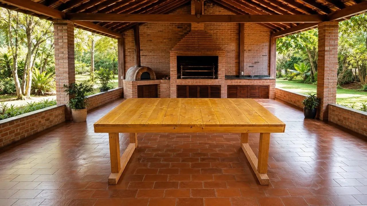 Mesa rústica de madeira  - Foto 4