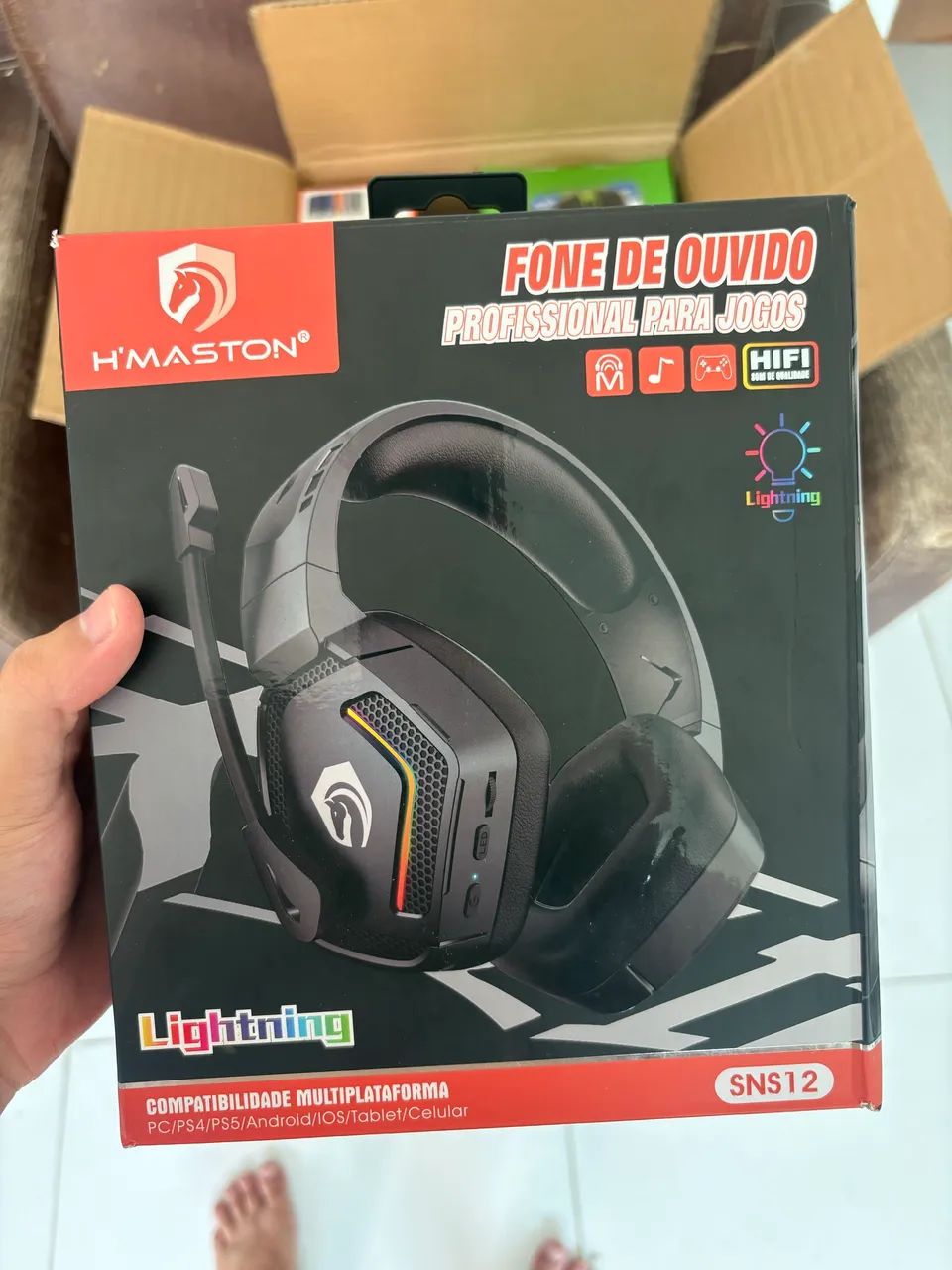 Headset Gamer sem fio -Entrega Rápida!!