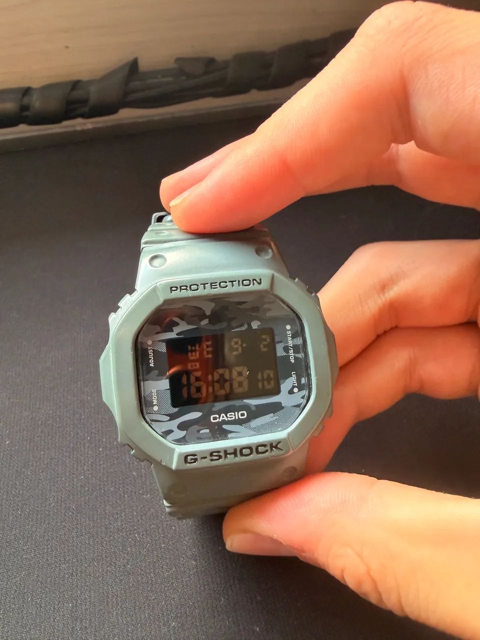 G shock  Cinza camuflado 