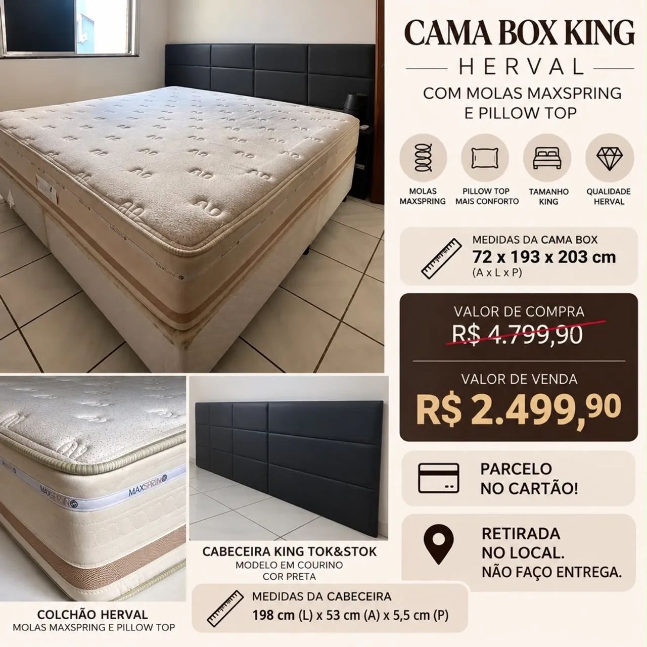 Cama Box e Cabeceira KING
