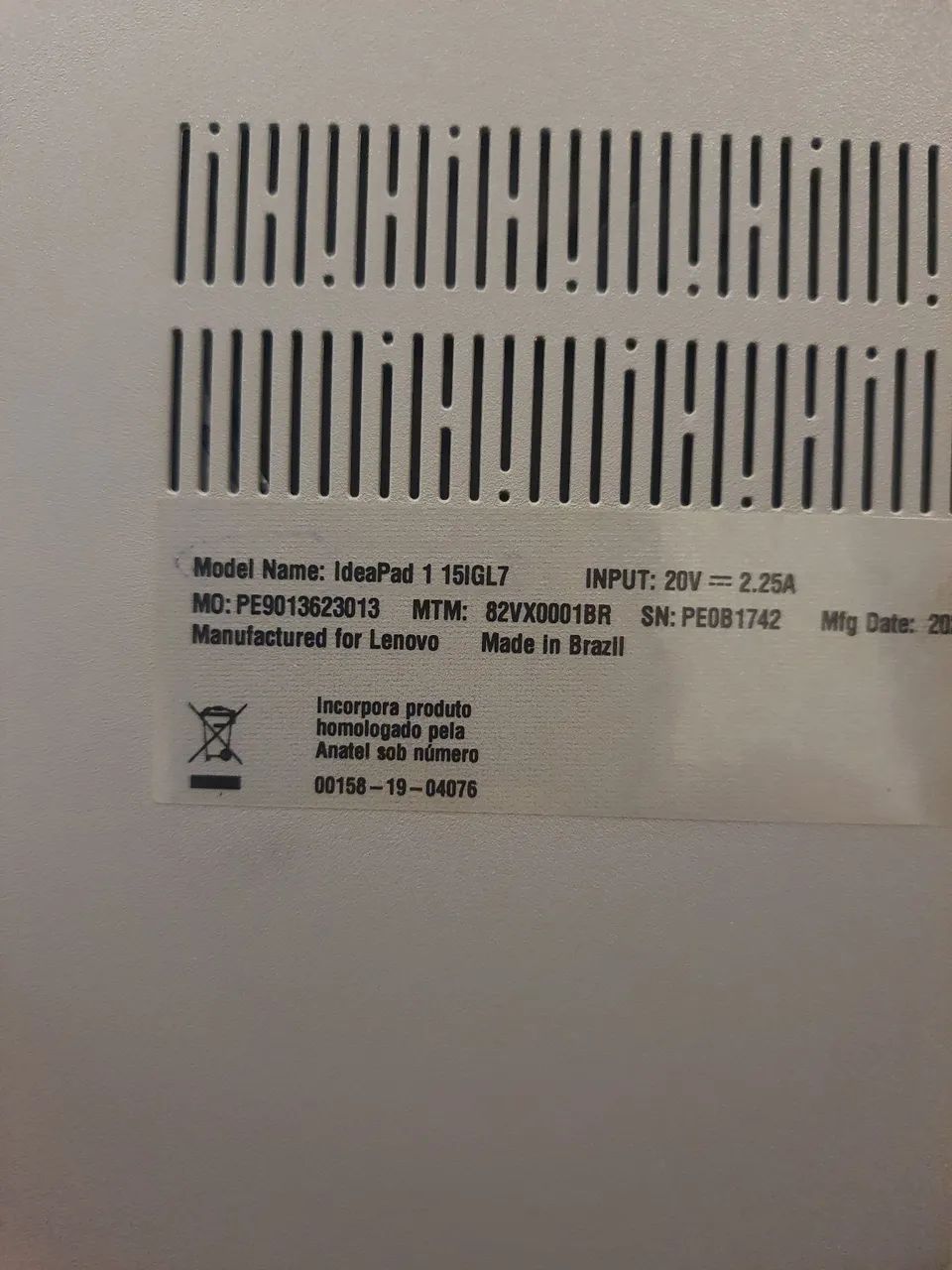 Lenovo IdeaPad 1 - 15IGL7 (Retirada de peças) - Foto 2