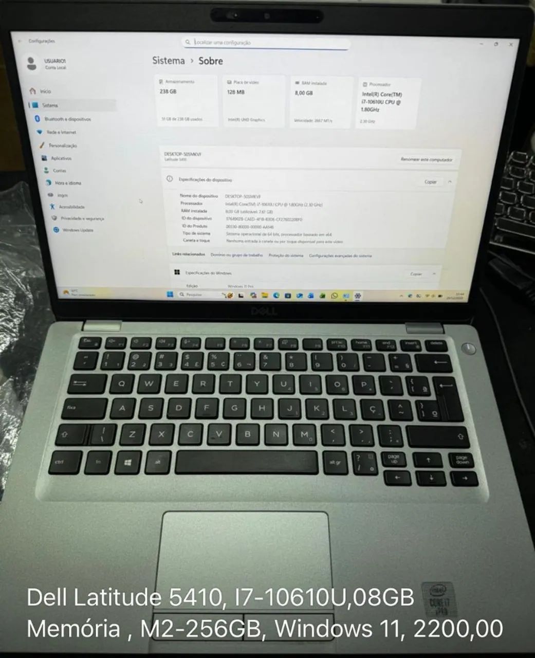 Nootbook DELL Latitude 5410, i7