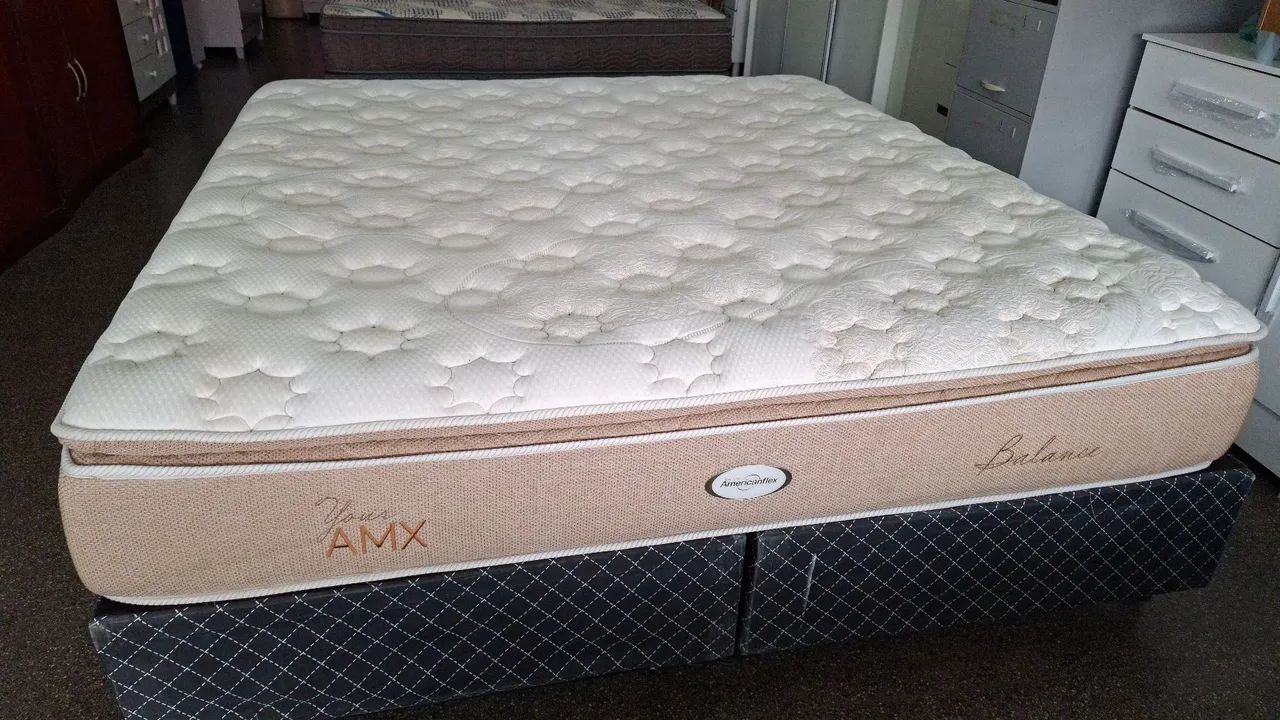 Cama box super king size americaflex  molas ensacadas bambu  - Foto 2