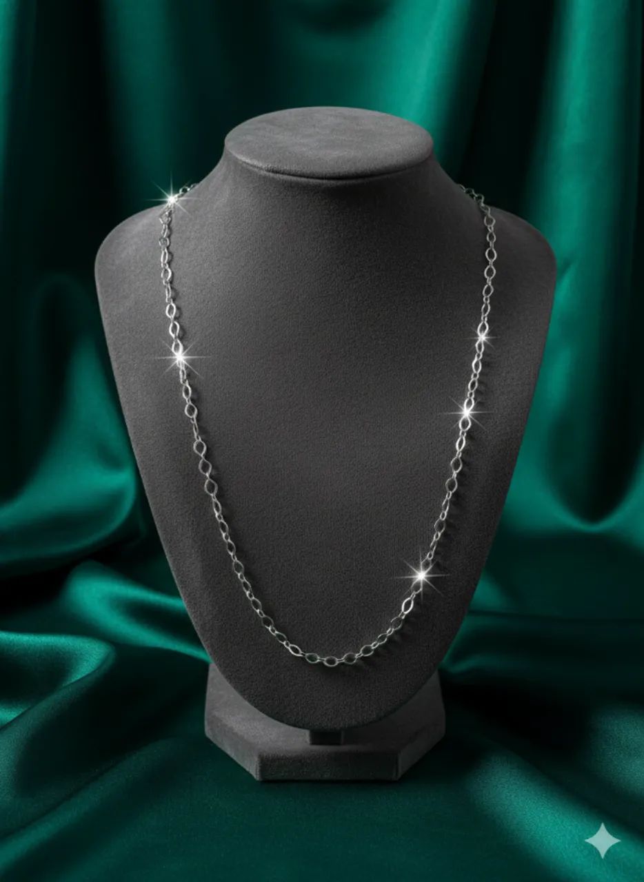 Colar Longo Elo Oval - Luxo e Modernidade - Foto 3