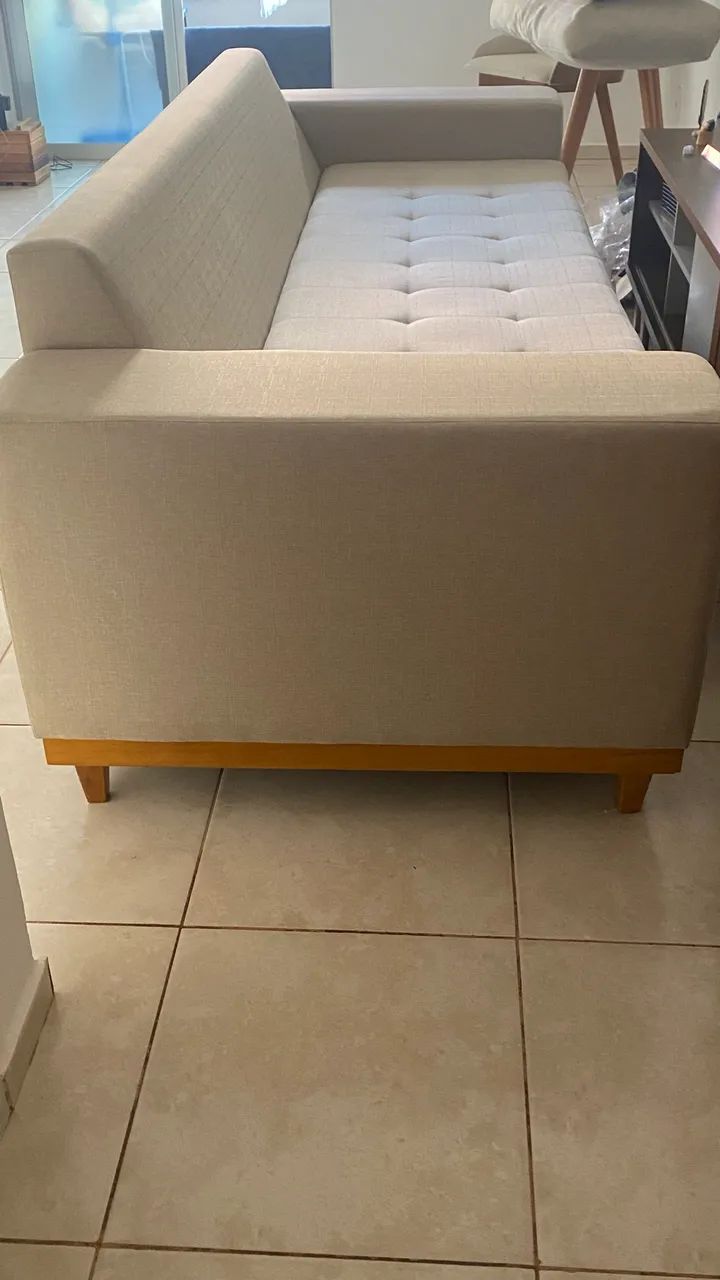 Sofá living linho berge - Foto 5