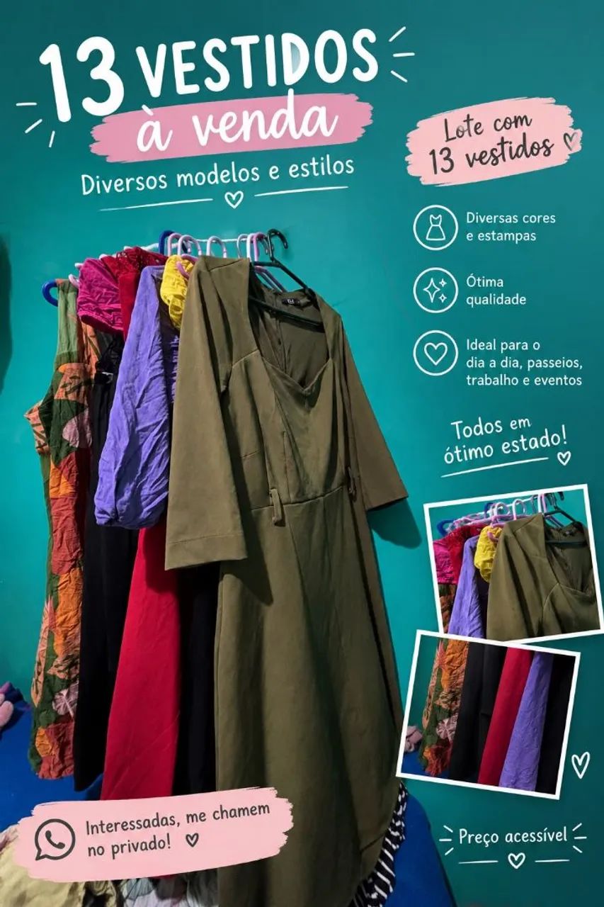 Lote de roupas femininas