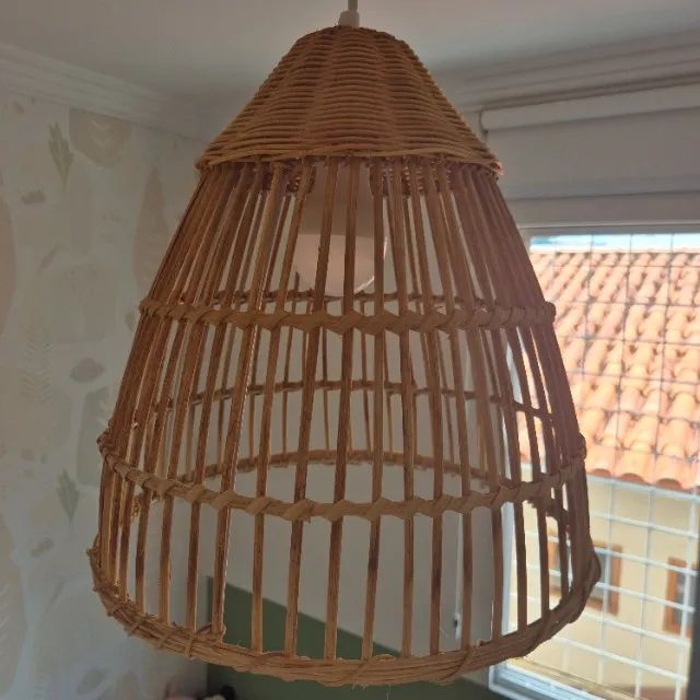 Pendente de bambu e vime - Foto 4