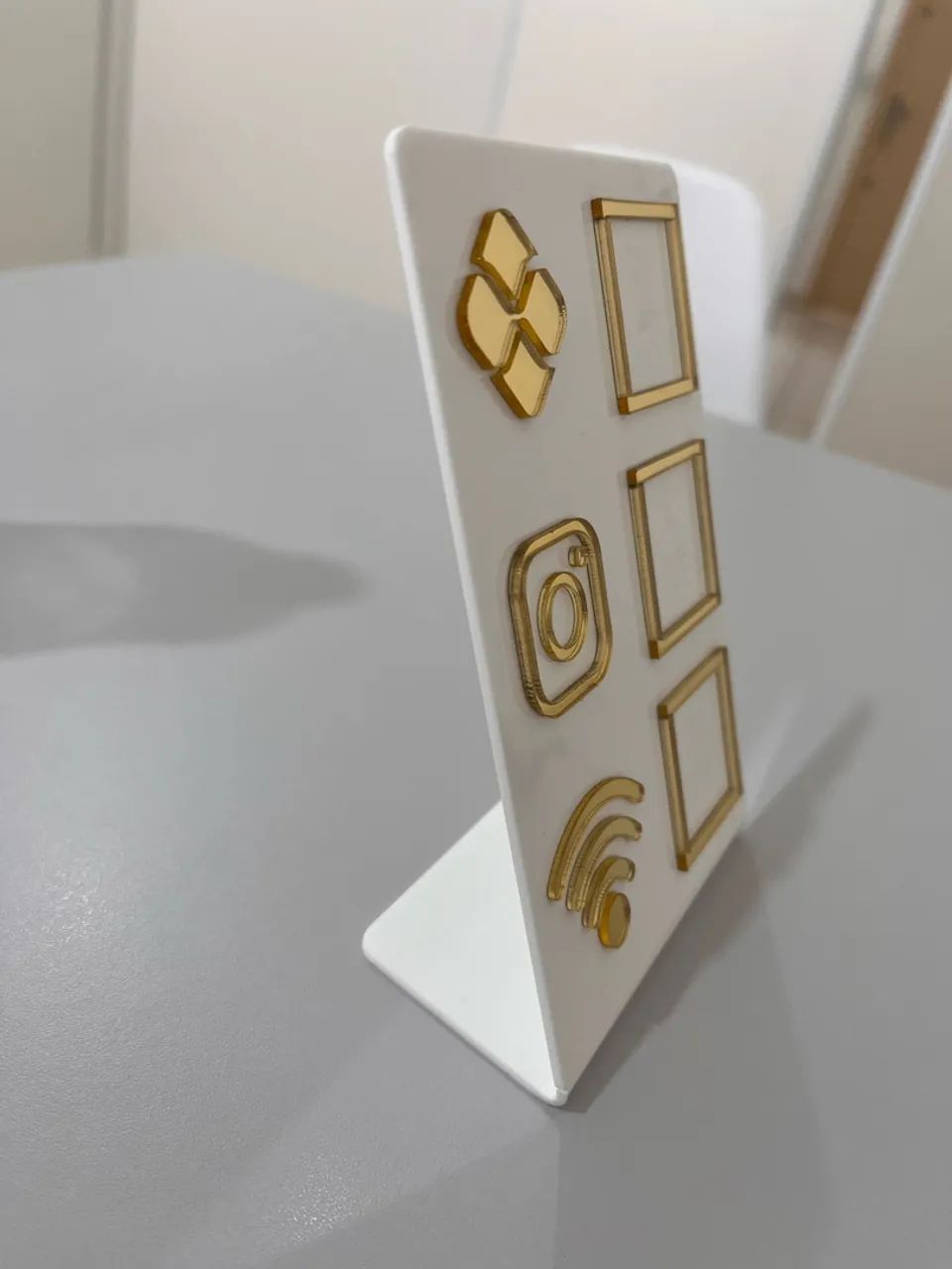 Plaquinha pix e Wi-Fi em acrílico 