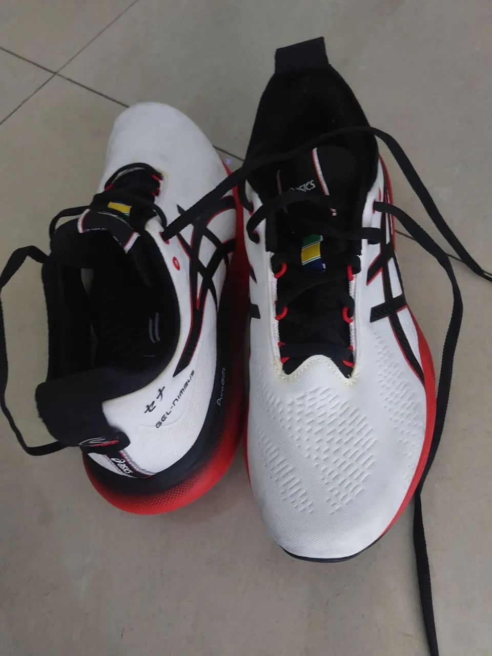 Tenis asics gel nimbus sena branco - Foto 3