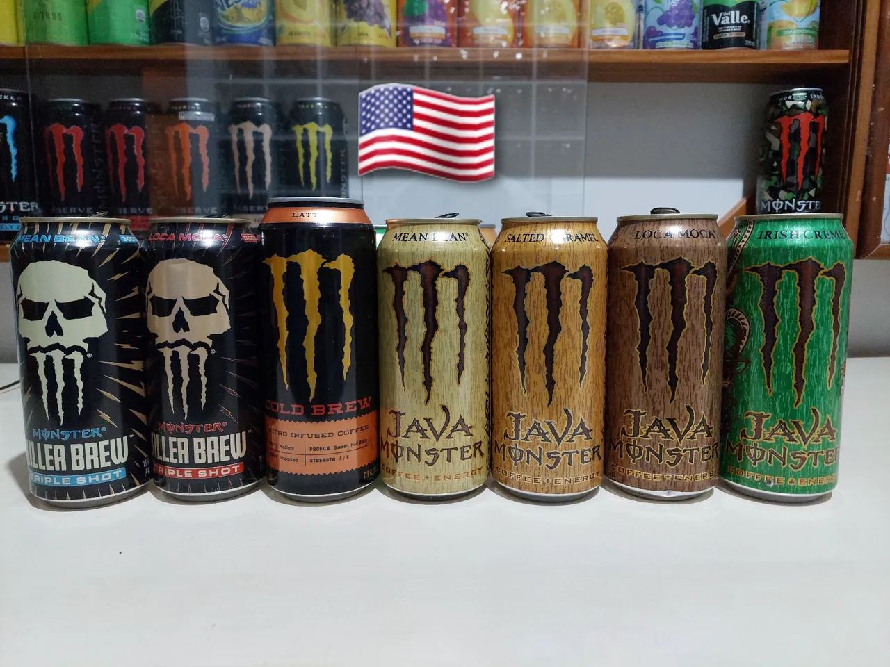Coleção de latas Monster Java + Killer Brew + Cold Brew + Dragon Ice Tea - Foto 2