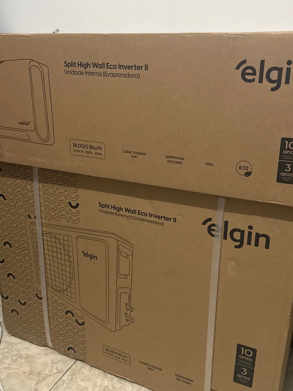 Ar Condicionado Inverter LACRADO Eco II Elgin 18.000BTUs Frio com Nota Fiscal - Foto 4