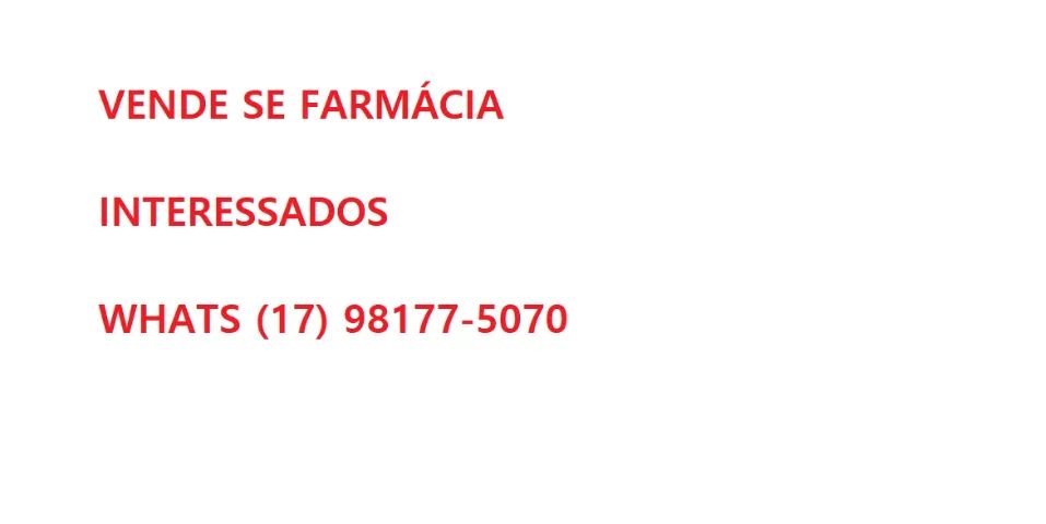VENDE FARMÁCIA