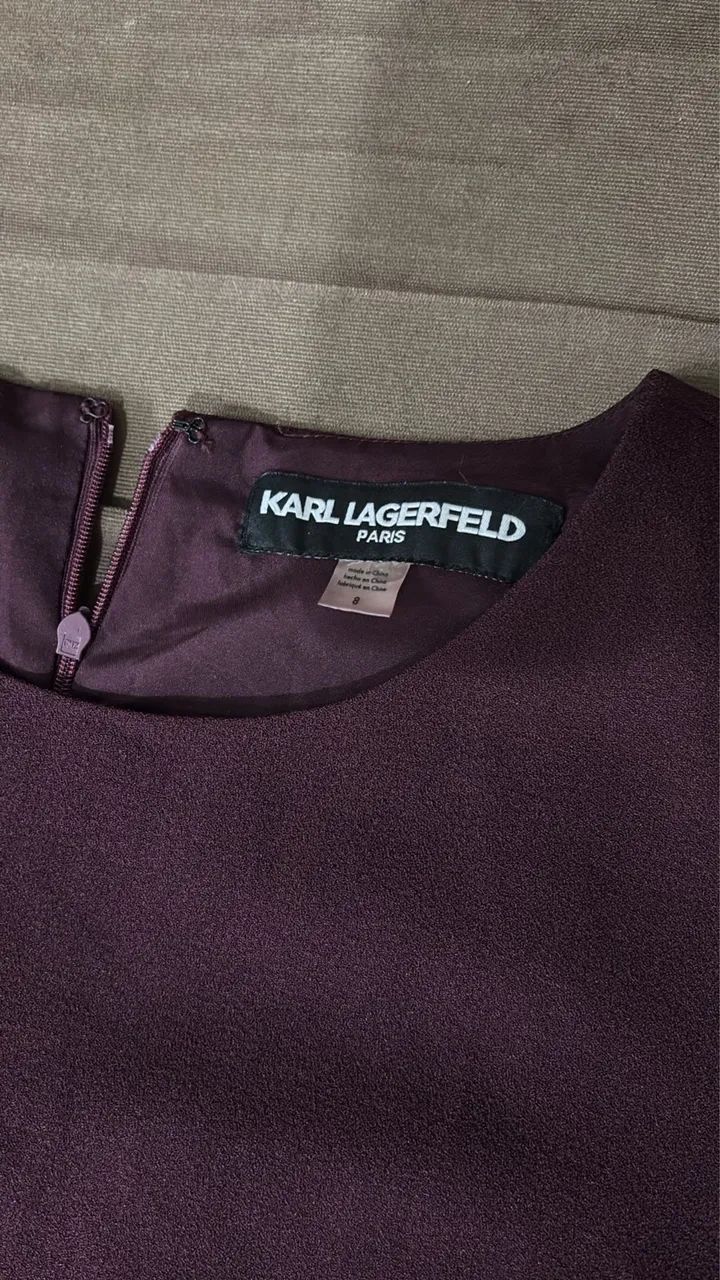 Vestido Karl Lagerfeld Roxo Elegante - Foto 2