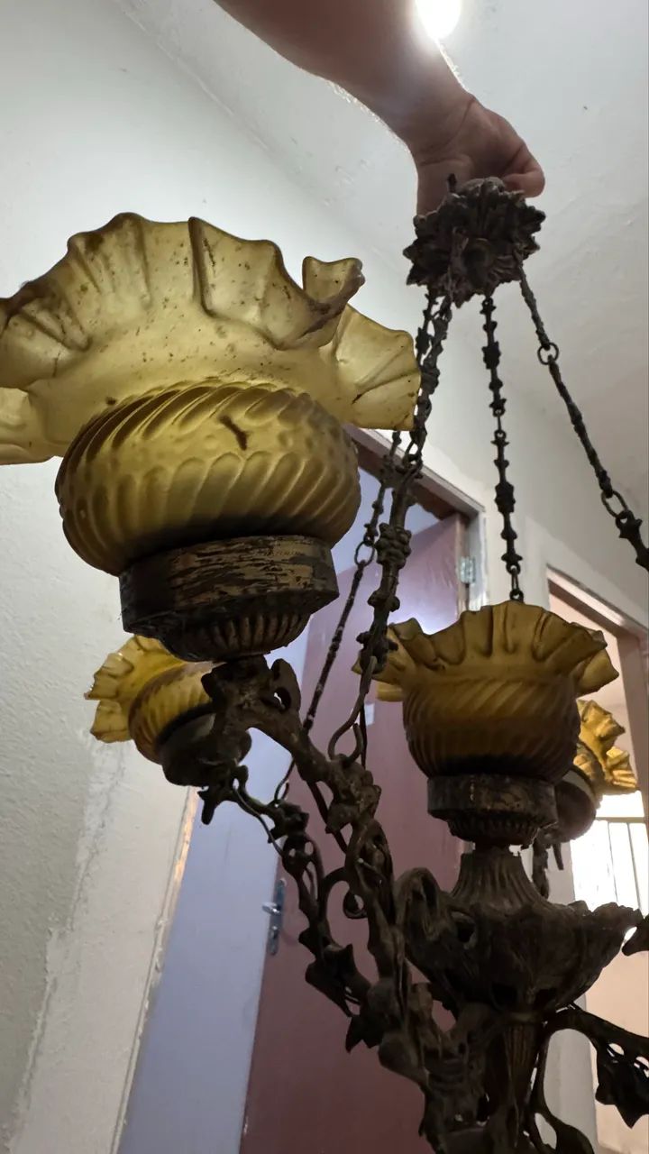 Lustre pendente antigo  - Foto 5