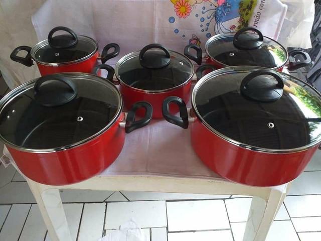 Panelas com teflon de tampa de vidro - Foto 2