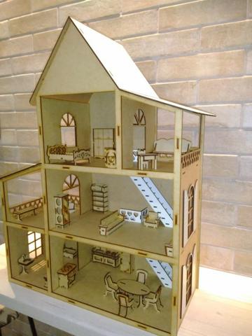Casinha de boneca com móveis e nome!!! - Foto 5
