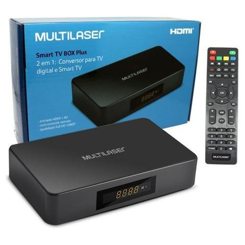 Conversor Digital e Smart Tv Box Android 2x1 PC001 Multilaser 1GB Ram 8GB Usb Hdmi Full Hd