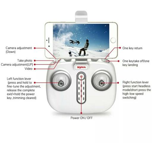 Controle remoto Drone Syma X8 pro GPS