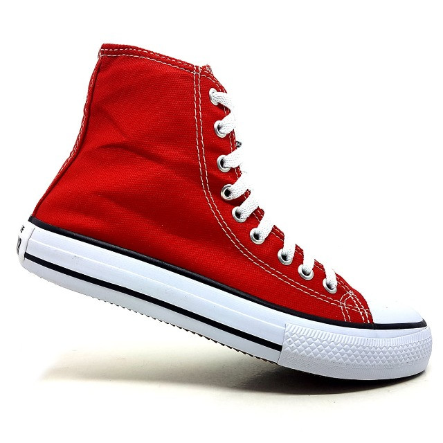 converse cano medio vermelho