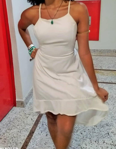 vestido branco olx