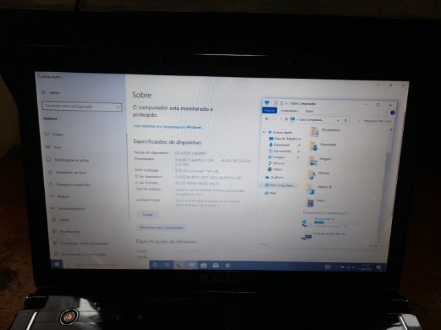 Notebook Itautec Core i7 8Gb Ssd120 Gb Teclado alfanumérico   - Foto 3