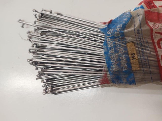 Raios de roda bicicletas DDL 195 mm 2,5 mm novos de estoque muito antigo. - Foto 2