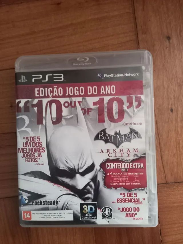 JOGO PARA PLAYSTATION 3 PS3 BATMAN ARKHAM CITY EDIÇÃO JOGO DO ANO ORIGINAL  PERFEITO ESTADO - Videogames - Botafogo, Rio de Janeiro 1222131596