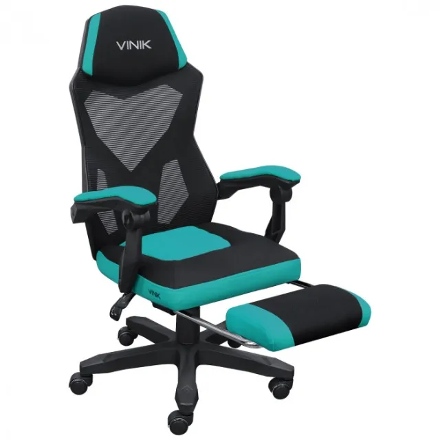 Cadeira Gamer Vinik Rocket Preta com Verde - WZetta