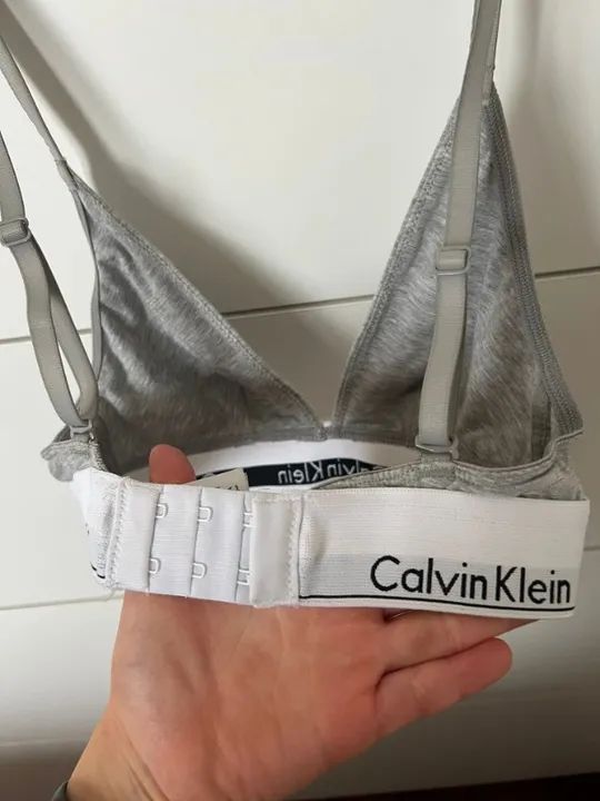 Calvin Klein UNLINED EXCLUSIVE - Triangle top bra - cinza - Foto 3