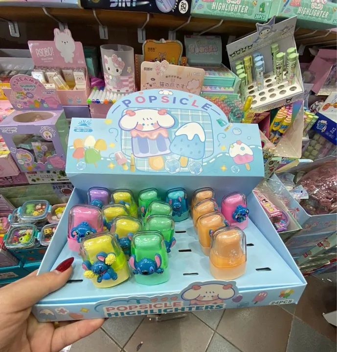 Canetas marca texto estilo picolé 