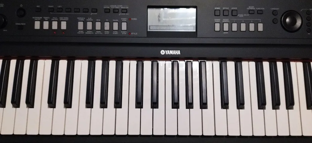 Piano Digital e arranjador Yamaha Piaggero NP V60 76 teclas. Leia a descrição