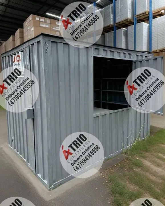 Container home escritório desmontável com aberturas  - Foto 2