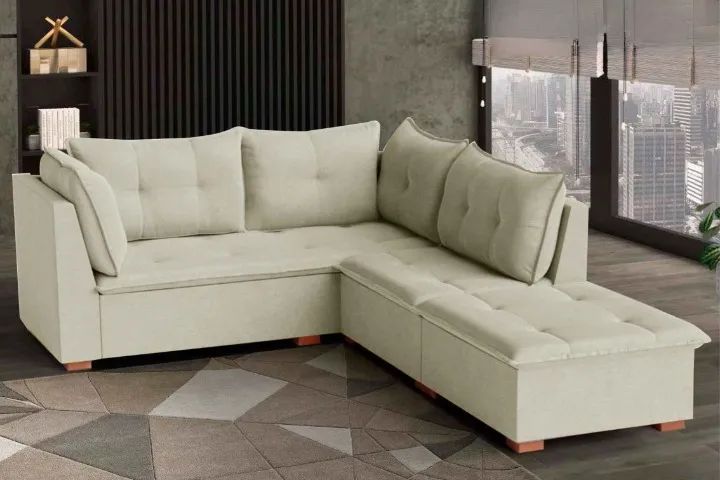 Sofá Canto Jaguar. Produto Novo. Pronta Entrega. - Foto 4