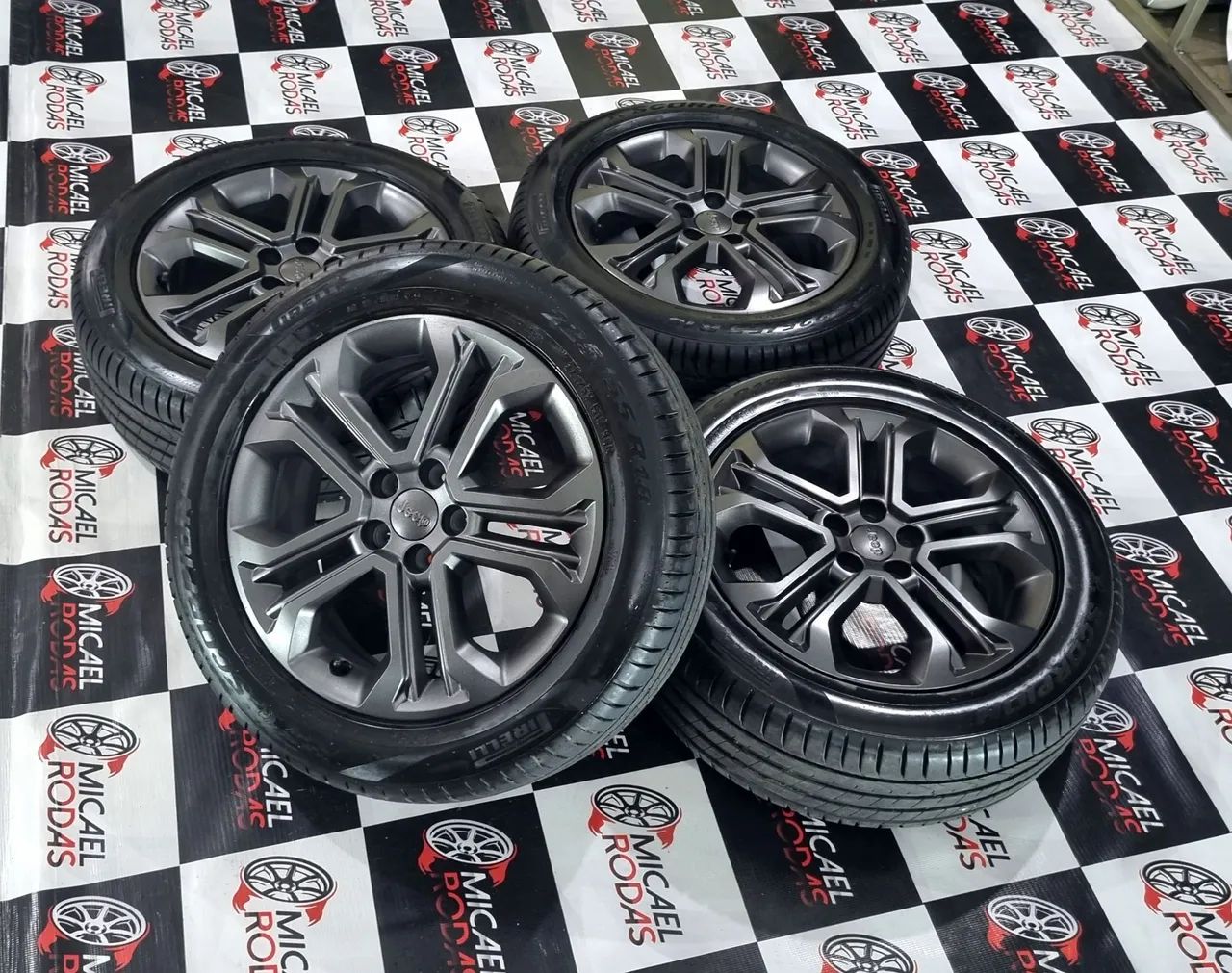 Jogo de rodas aro 18 Jeep Compass Renegade  + Pneus Novos 