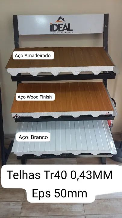 Telhas Térmicas Modelos Aço Reto Amadeirados - Ideal Telhas - Foto 6